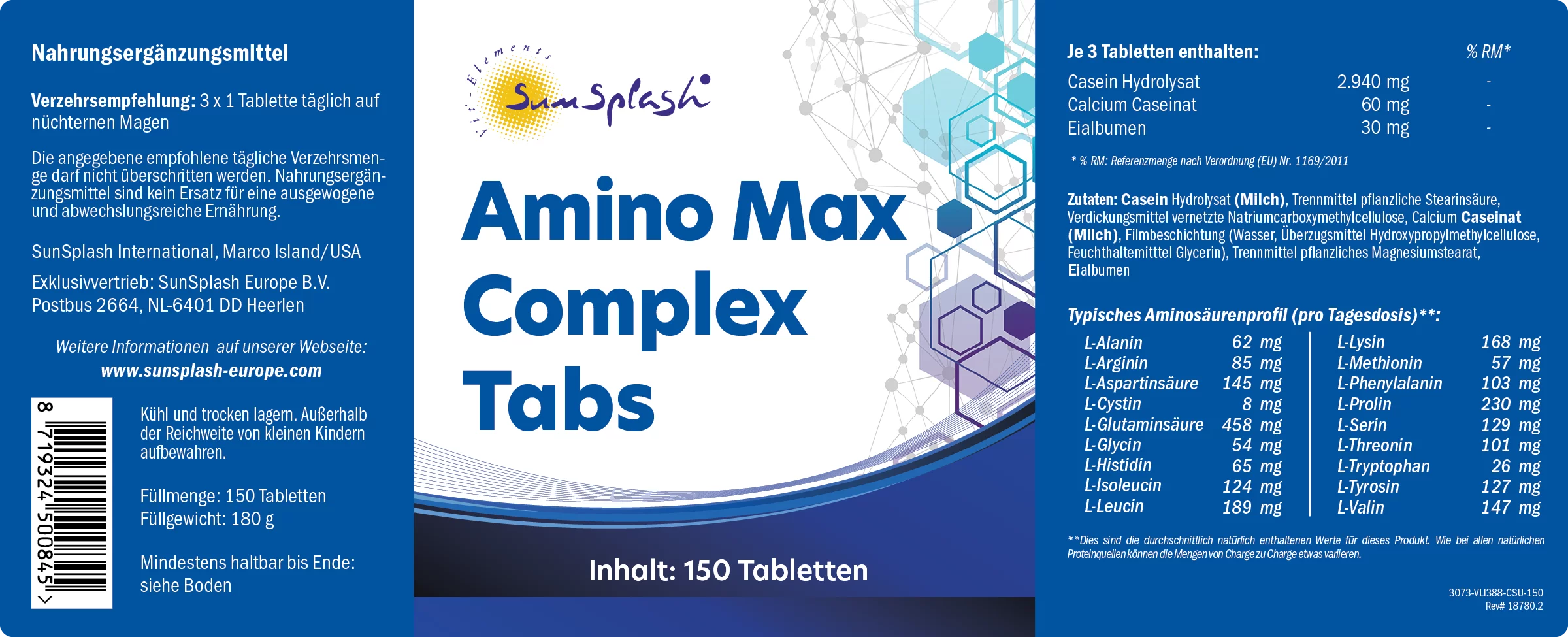 Amino Max Complex Caps (150 Caps.)